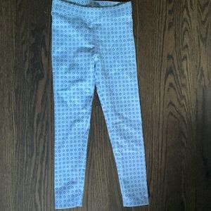 Janie and Jack baby blue patterned leggings sz 7